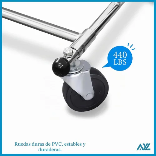 Vista 6 de AXL Juego de 4 ruedas giratorias de 3 pulgadas, ruedas giratorias de vástago roscado de 3/8 a 16 x 1 con frenos, reemplazo silencioso de PVC