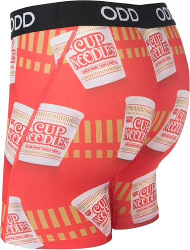 Vista 4 de Odd Sox Calzoncillos tipo bóxer divertidos para hombre, los mejores sabores de sopa de fideos ramen, estampado novedoso