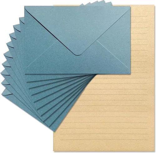 Vista 10 de Tuhangcc Juego de papelería de terciopelo de alta calidad, diseño único con 24 hojas de escritura, 12 sobres (4 x 6), elegante kit de escritura