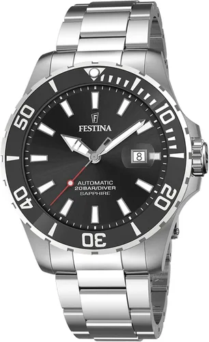 Vista 14 de Festina Reloj automático para hombre, correa de acero inoxidable Black