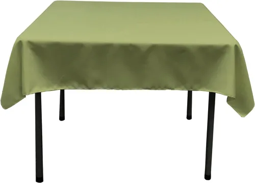 Vista 113 de LA Linen. Mantel cuadrado de popelina de poliéster