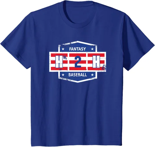 Vista 12 de H2H Fantasy orgullo americano de béisbol playera Azul Marino