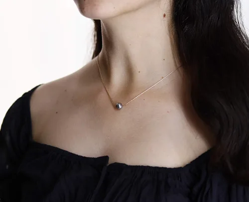 Vista 4 de Be Wished Regalos personalizados de ingeniero para mujeres con mensaje significativo y joyas, collar listo para regalar con poema (collar de perla)