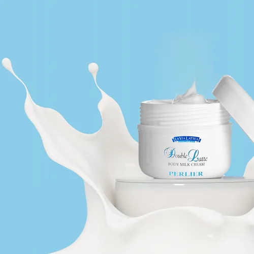 Vista 5 de Perlier Crema de leche corporal con doble latte para piel senitive ~ 6.7oz
