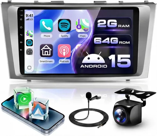 Vista 10 de Radio de coche 2G+64G para Toyota Camry 2006-2011 con Carplay/Android Auto