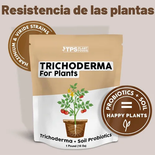 Vista 2 de Trichoderma para plantas, ideal para trasplantes y plantas establecidas, también incluye probióticos del suelo, micorrizas y bacterias (16 onzas)