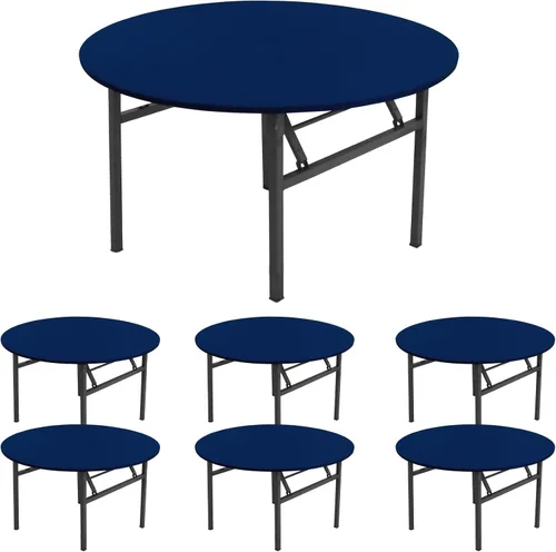 Vista 11 de Fivenl Paquete de 6 manteles de elastano para mesas redondas de 5 pies, manteles redondos elásticos ajustables lavables con borde elástico