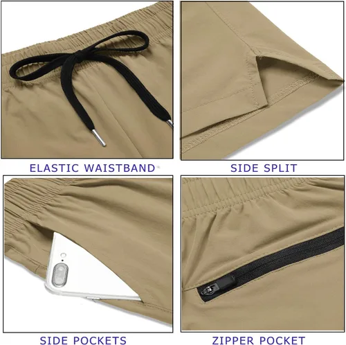 Vista 5 de COOFANDY Pantalones cortos deportivos para correr para hombre de 5 pulgadas, paquete de 2 pantalones cortos de entrenamiento para gimnasio
