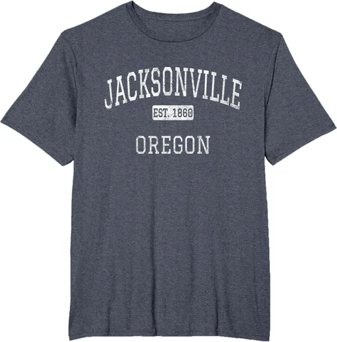 Vista 28 de Jacksonville Oregon OR - Camiseta vintage, Negro