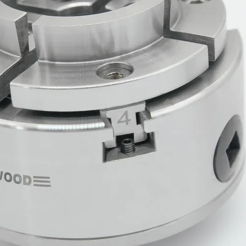 Vista 7 de NCK-3.75ZN/S1 Mandril de Torno para Madera 3-3/4" Juego de Mandril Autocentrante 1"x 8TPI Rosca Directa con tornillos prisioneros de bloqueo