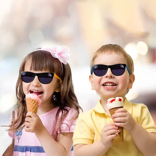 Vista 5 de Paquete de 48 lentes de sol de neón de 12 colores con lentes oscuros, estilo de los años 80 para recuerdos de fiesta, fiesta en la piscina a granel
