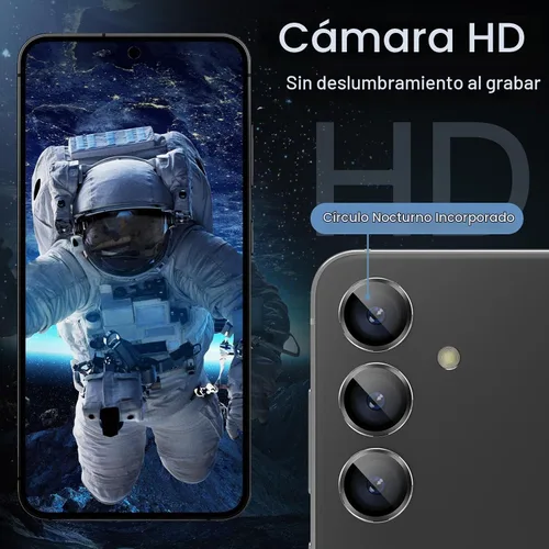 Vista 5 de JETech Protector de lente de cámara para Samsung Galaxy S24, negro ónix, 1