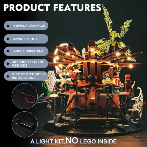 Vista 4 de BrickBling - Luz LED compatible con Lego Spider-Man Final Battle