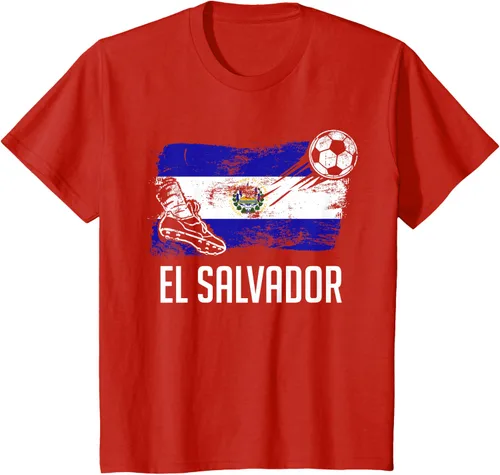 Vista 49 de Camiseta salvadoreña con bandera de fútbol salvadoreño