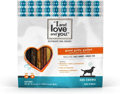 Vista 8 de I AND LOVE AND YOU Free Ranger Bully Stix Trenzados - Carne de Res - Alternativa al cuero crudo, un solo ingrediente, carne de res de pastoreo libre