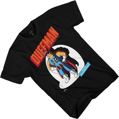 Vista 3 de The Simpsons Duffman Shirt - Camiseta gráfica con logotipo de Duffman Krusty Burger