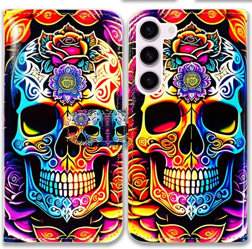Vista 22 de Bcov Funda para Galaxy S23 Fe, funda de piel con tapa y función atril para Samsung Galaxy S23 FE