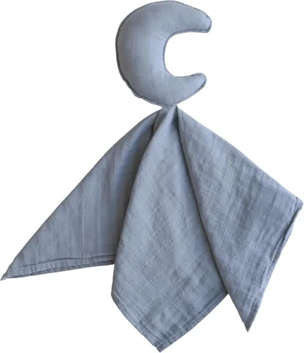 Vista 10 de mushie Manta de seguridad Moon Baby Lovey 100% algodón de muselina orgánico (rubor)