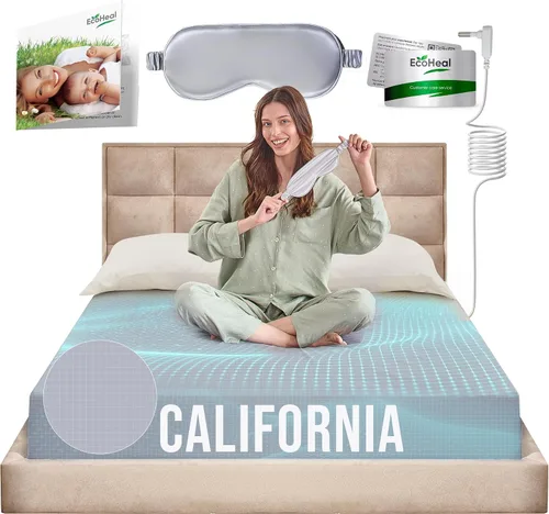 Vista 8 de Sábanas de Ajuste con Conexión a Tierra ECOHEAL Tamaño Queen con 12% Fibra de Plata & 4% Seda & 84% Algodón - Gris - Sábana Conectada a Tierra