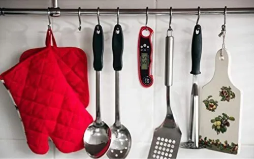 Vista 3 de Kitchen Ideas - Termómetro digital para carne con parte trasera magnética, termómetro compacto de lectura instantánea para cocina, termómetro