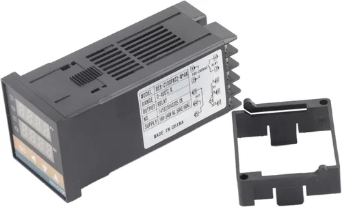 Vista 3 de Controlador de temperatura PID, alarma de 32.0 °F-122.0 °F REX-C100 Termostato inteligente digital LED PID controlador de temperatura AC110V-240V