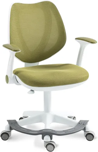 Vista 10 de HOMEFUN Silla de escritorio para niños, sillas de computadora con reposabrazos y reposapiés para niños y niñas, bonita malla ergonómica con altura
