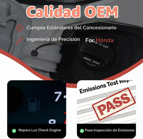 Vista 4 de Tapa de Gas Reemplazo Tedrs para Honda: 17670 - T3W - A01 Civic Accord Odyssey Fit HRV HR-V CRV CR-V Pilot Crosstour Insight 2006-2020 OEM Fit