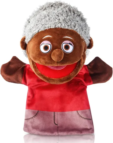 Vista 11 de 1 pieza de marionetas de mano familiares de 12 pulgadas, abuelos, mamá y papá, hermano y hermana, marionetas de mano de peluche para niños, juguetes