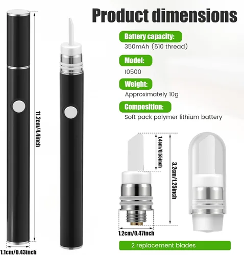 Vista 2 de Cuchillo eléctrico caliente con hoja de cerámica, herramienta de corte en caliente multifuncional portátil para alimentos, plástico y concentrados