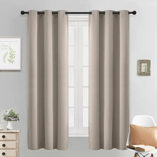 Vista 89 de Yakamok Cortinas opacas para dormitorio, aislamiento térmico, cortinas de oscurecimiento de habitación para sala de estar, juego de 2 paneles