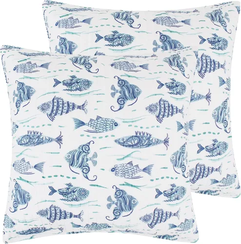Vista 9 de Levtex Home - Laida Beach - Almohada decorativa (18X18in.) - Concha de Dólar de Arena - Espuma de mar Verde, Blanco y Natural