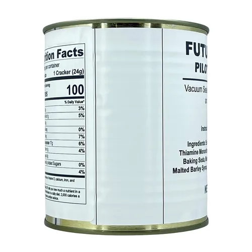 Vista 6 de Future Essentials Pilot - Galletas de pan #2.5 (1 lata) – 12 porciones de alimentos de supervivencia de emergencia 30 años de vida útil
