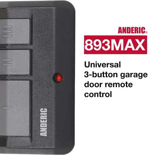 Vista 2 de [Paquete de 2] Anderic 893MAX para Chamberlain LiftMaster Craftsman - Abridor de puerta de garaje universal 893LM 893MAX 971LM Universal - 3 botones