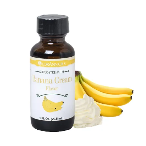 Vista 2 de LorAnn Banana Cream SS Flavor, botella de 1 onza