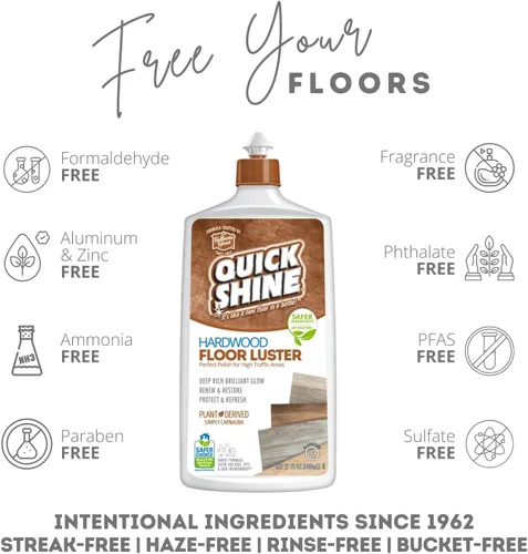 Vista 4 de Quick Shine Brillo y pulido de suelo de madera dura de alto tráfico.