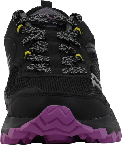 Vista 2 de Saucony Tenis para correr Excursion Tr15 para mujer, negropúrpuraamarillo