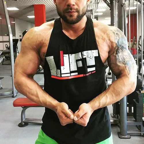 Vista 7 de Camiseta sin mangas para culturismo para hombre, para fitness, entrenamiento muscular, sin mangas, chaleco