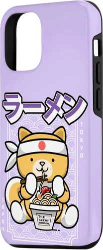 Vista 2 de Funda Kawaii para iPhone 15 Ramen Dog Shiba Ramen Fideos Estilo Japonés