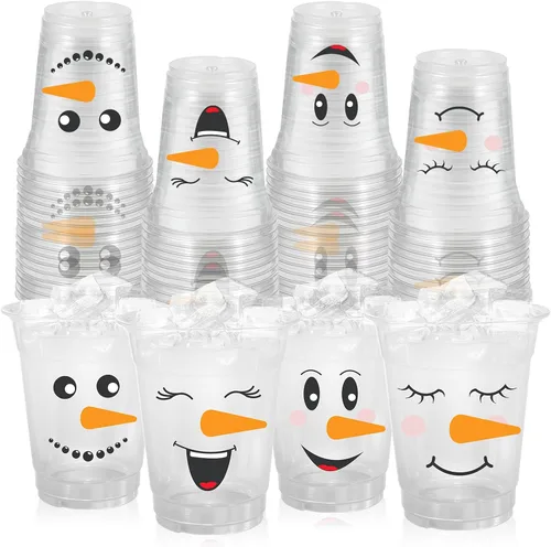 Vista 40 de ABURRORI 50 Piezas Vasos de Plástico de 12 Onzas Otoño Acción de Gracias, Vasos de Fiesta de Otoño Acción de Gracias con Estampado de Hoja de Arce