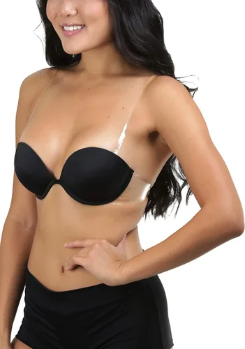 Vista 6 de ToBeInStyle - Sostén en V convertible con escote profundo para mujer