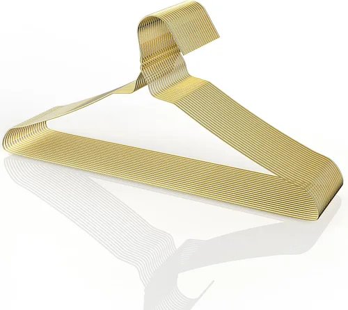 Vista 10 de Mr. Pen Ganchos de metal dorado - Paquete de 10, perchas de alambre para ropa Perchas de ropa delgadas y que ahorran espacio, duraderas