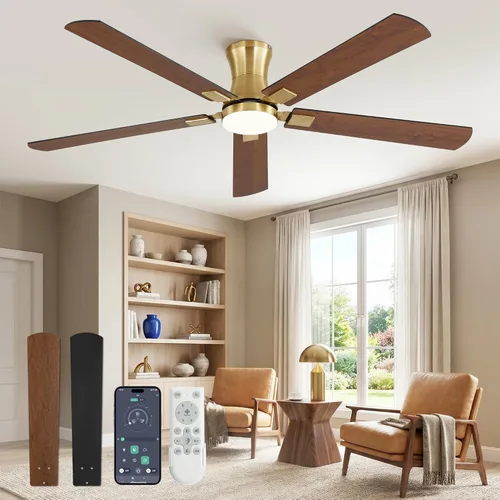 Vista 16 de Fanbulous Ventilador de techo de 42 pulgadas con luz, perfil bajo Negro