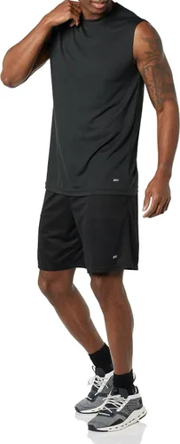 Vista 4 de Tienda Essentials Men's Active Performance Tech Muscle Sleeveless Tank Top Workout Shirt, Pack of 2