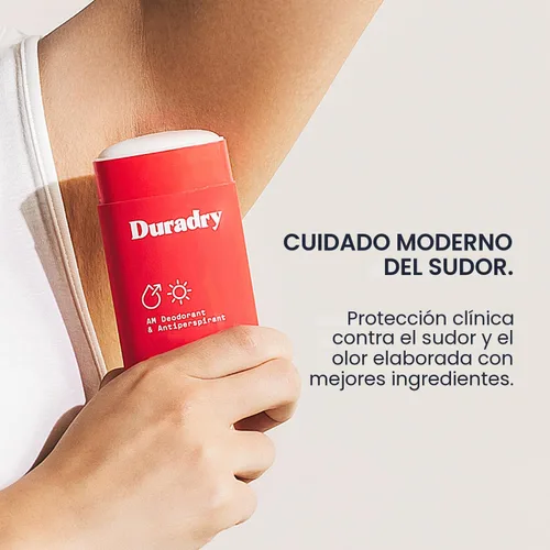 Vista 2 de Duradry Desodorante antitranspirante de fuerza clínica para mujeres y hombres, fórmula limpia con ingredientes naturales, protección contra olores