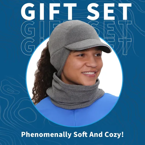 Vista 2 de TrailHeads Trailblazer Adventure - Juego de regalo para mujer con gorro de cola de caballo y calentador de cuello de micro