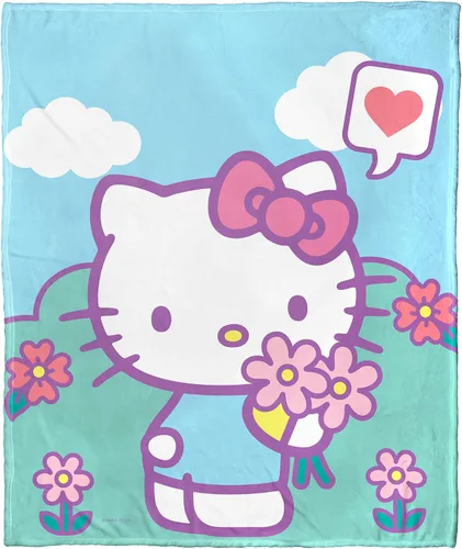 Vista 11 de Northwest Hello Kitty - Manta de seda táctil, 50 x 60 pulgadas, amigos de la playa