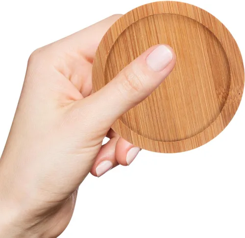 Vista 4 de 6 posavasos de bambú con aislamiento térmico almohadillas de taza para el hogar, posavasos antideslizantes para bebidas, tapete de bambú redondo
