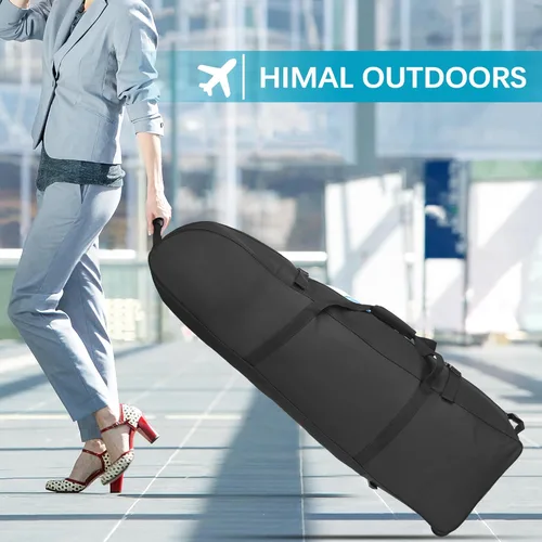 Vista 7 de Himal Outdoors Soft-Sided Golf Travel Bag with Wheels - Heavy Duty 600D Polyester Oxford Wear-Resistant, Excellent Zipper Universal