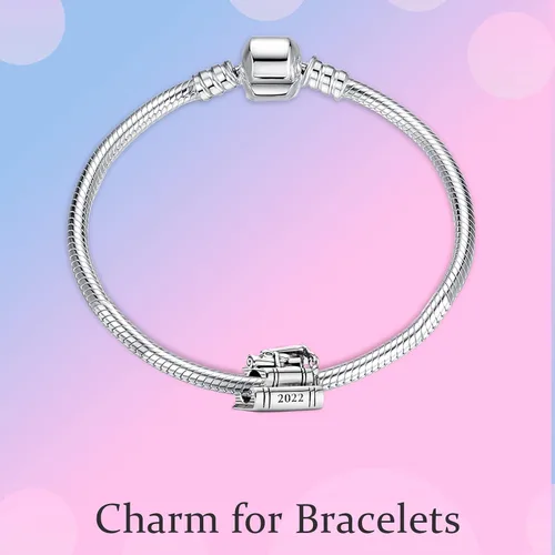 Vista 4 de LAZIAO Jewelry Cartoon Charm 925 Sterling Silver for Bracelets Mothers Day Birthday Halloween Christmas Jewelry Gift