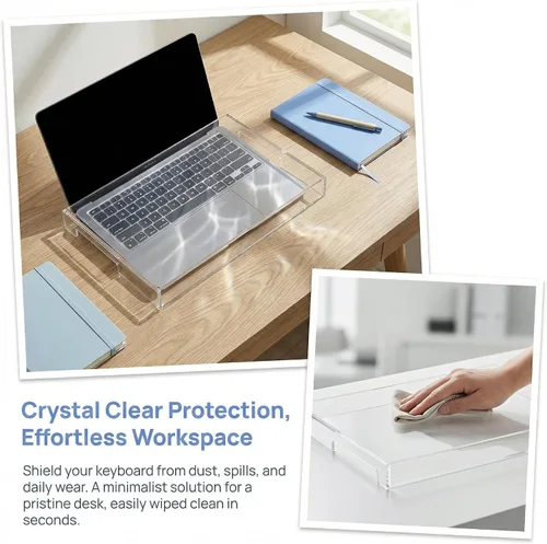 Vista 8 de UKCOCO Cubiertas de teclado para portátil de 15.6 pulgadas, cubierta de teclado acrílico, protector de teclado para computadora portátil de gato